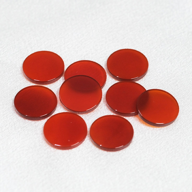 Natural red agate, red jadeite, round piece, bare stone semi-finished product Round slices