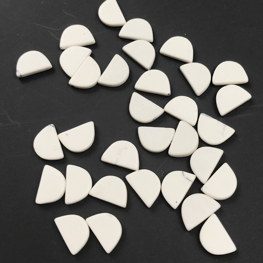 White pine semi-circular flat patch 6mm-14mm