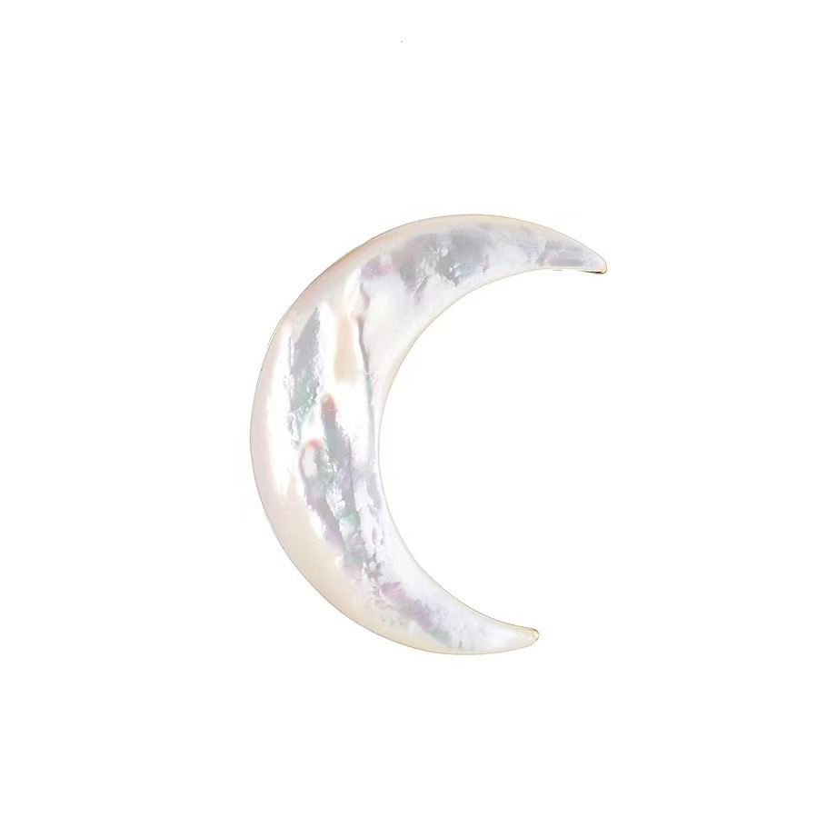 Moon high-end brooch, women's collar, chest flower, pin buckle, retro accessory