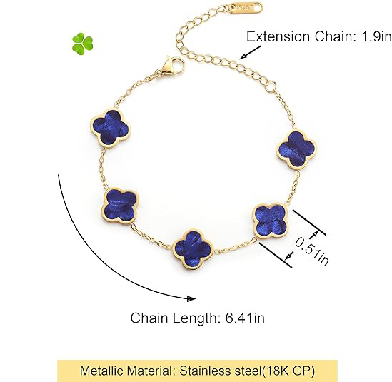 Blue patterned bracelet