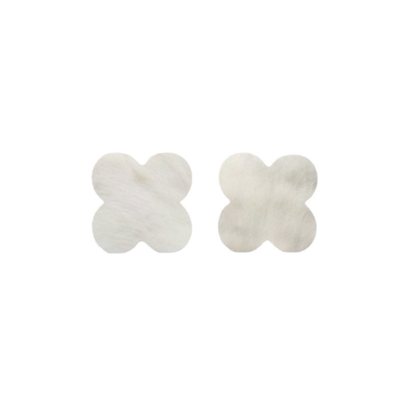 Hot selling Four Leaf Clover Natural White Beimu Accessories White Plate Beige Four Leaf Clover Bare Stone Inlaid Accessories Simple and Fashionable