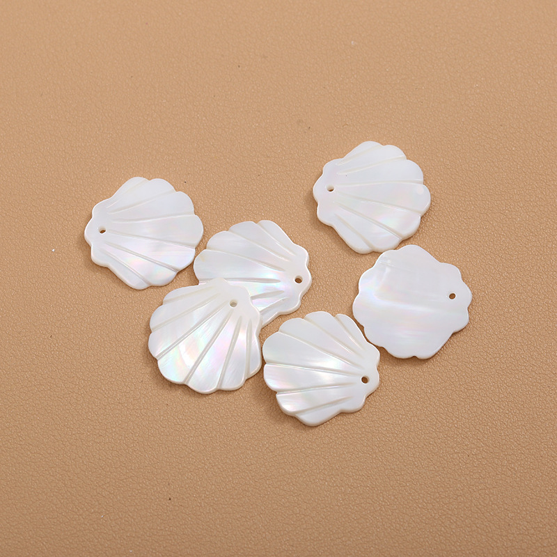 Shell Deep Sea White Butterfly Shell Fan shaped Ancient Style Hairpin Headwear Earrings Handmade DIY Decoration