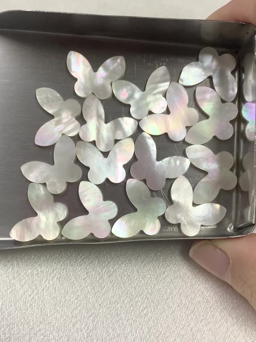 Natural Fritillaria Butterfly Small Pendant, Bracelet, Necklace, Jewelry, DIY Material, Inlay Accessories