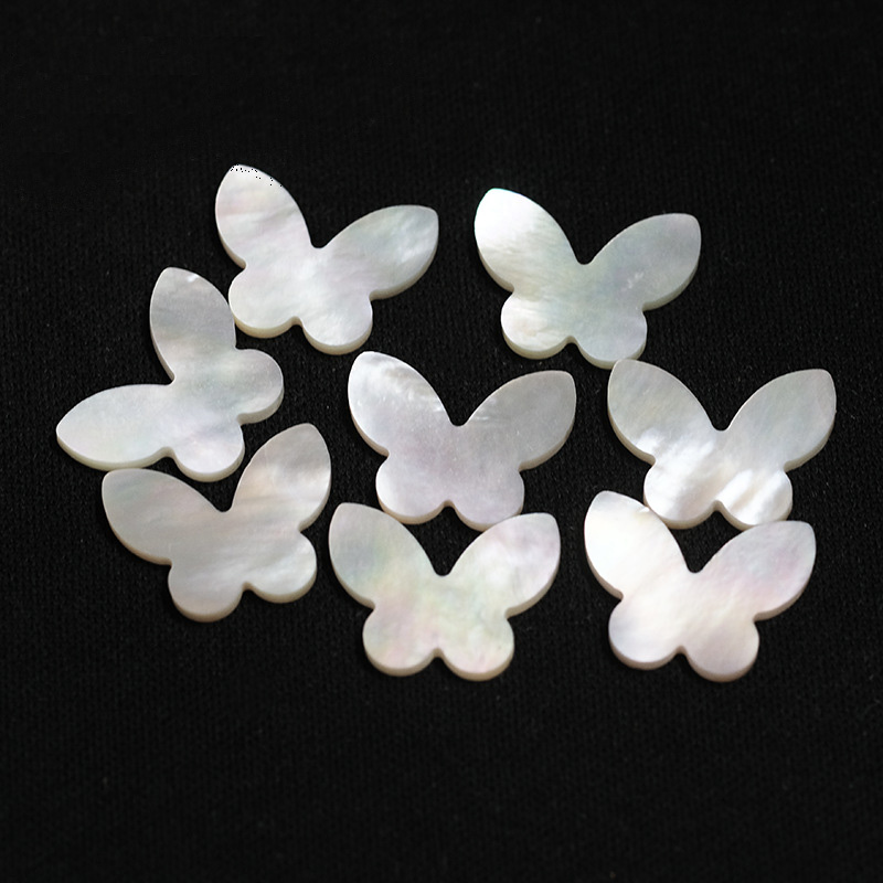 Natural Fritillaria Butterfly Small Pendant, Bracelet, Necklace, Jewelry, DIY Material, Inlay Accessories