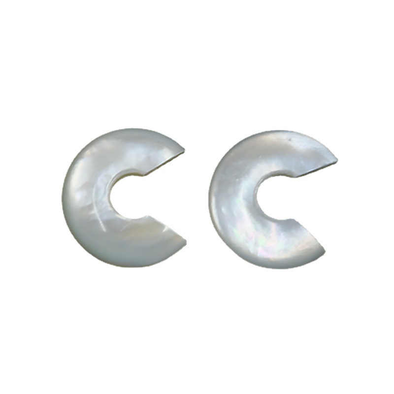 White Shell Mother Accessories Talisman Bare Stone Semi finished Natural Disc Shell Pendant DIY Niche Simple Jewelry Accessories