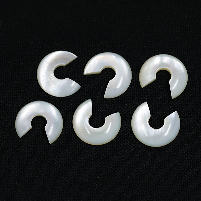 White Shell Mother Accessories Talisman Bare Stone Semi finished Natural Disc Shell Pendant DIY Niche Simple Jewelry Accessories