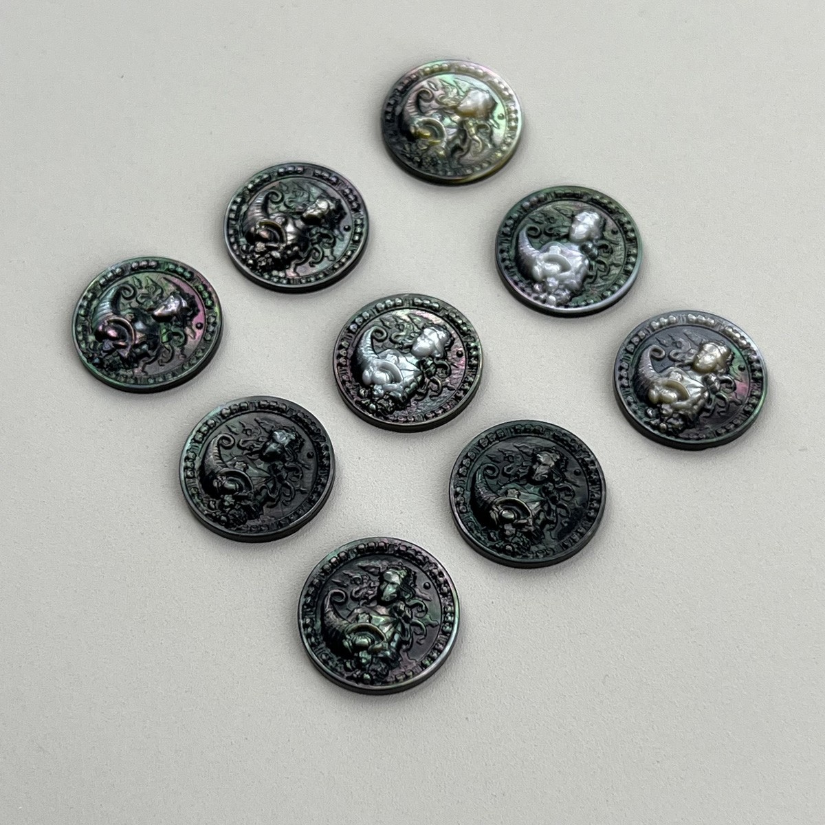 Black Shell Carving the Twelve Constellations of Virgo