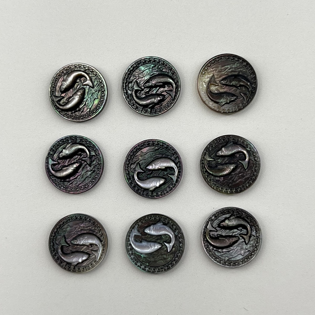 Black Shell Carving of the Twelve Constellations: Pisces