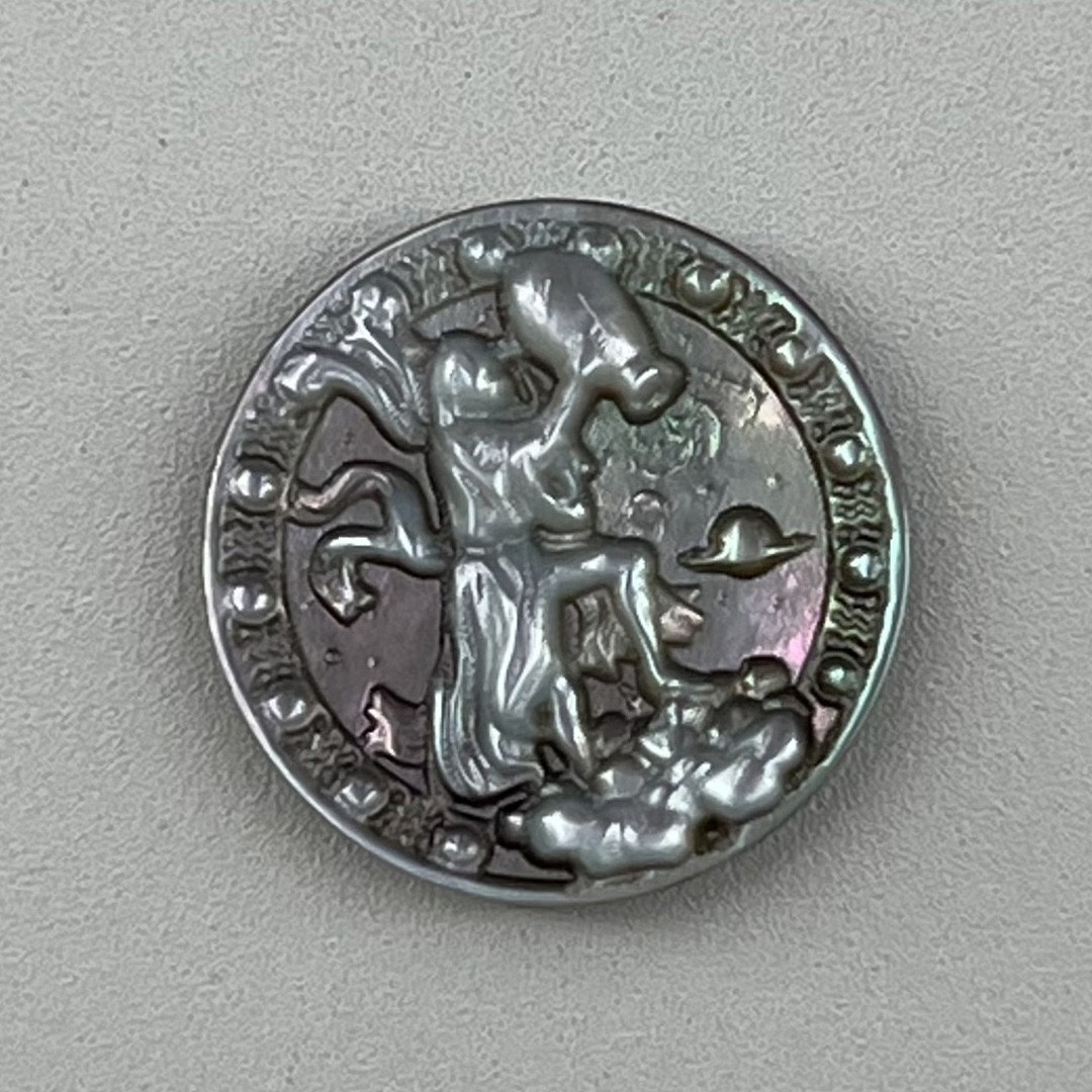 Black Shell Carving the Horizontal Constellation of the Twelve Constellations