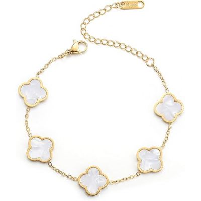 Clover Bracelet/White Shell Bracelet