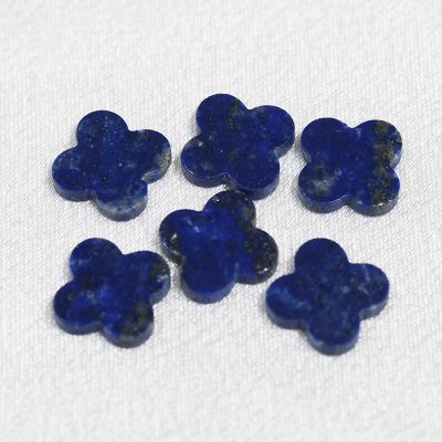 Source Manufacturer Lucky Clover Natural Lapis lazuli Bare Stone Beads Jewelry Necklace DIY Inlay Accessories