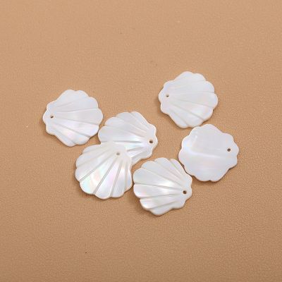 Shell Deep Sea White Butterfly Shell Fan shaped Ancient Style Hairpin Headwear Earrings Handmade DIY Decoration