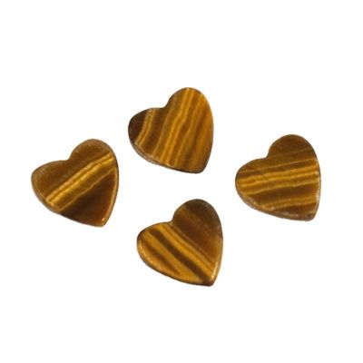 Love peach heart natural tiger eye stone heart-shaped flat bare stone necklace bracelet jewelry DIY accessories