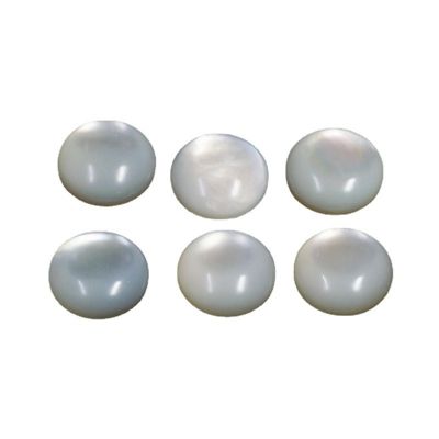 Curved flat bottomed circular natural white shell ring, pearl shell, bare stone jewelry, DIY inlaid accessories