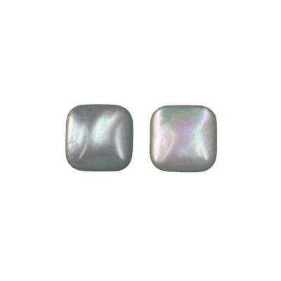 Flat bottomed curved square small square piece bare stone white shell mother accessories, seawater shell jewelry accessories